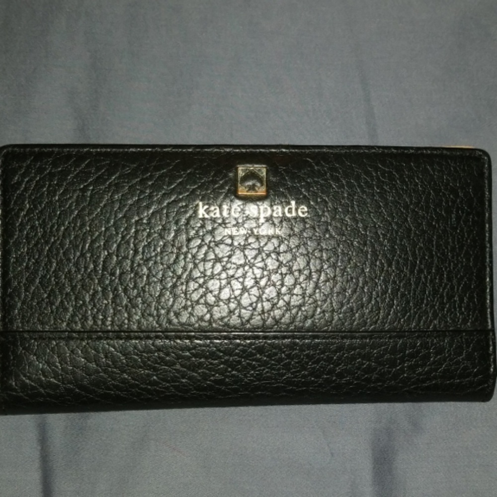 Kate spade black leather wallet